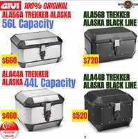 GIVI Topx Box Trekker Alaska 55L/ 44L  Color Aluminum or Black Line