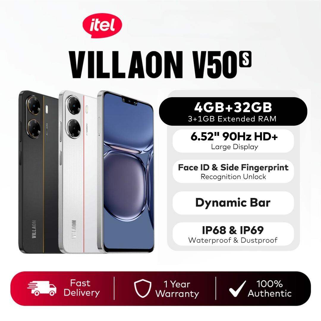 itel Villaon V50S 4GB RAM(3+1GB Extended)+32GB ROM / 6.52" HD+ 90Hz Display / 4000mAh /Android 15 Go