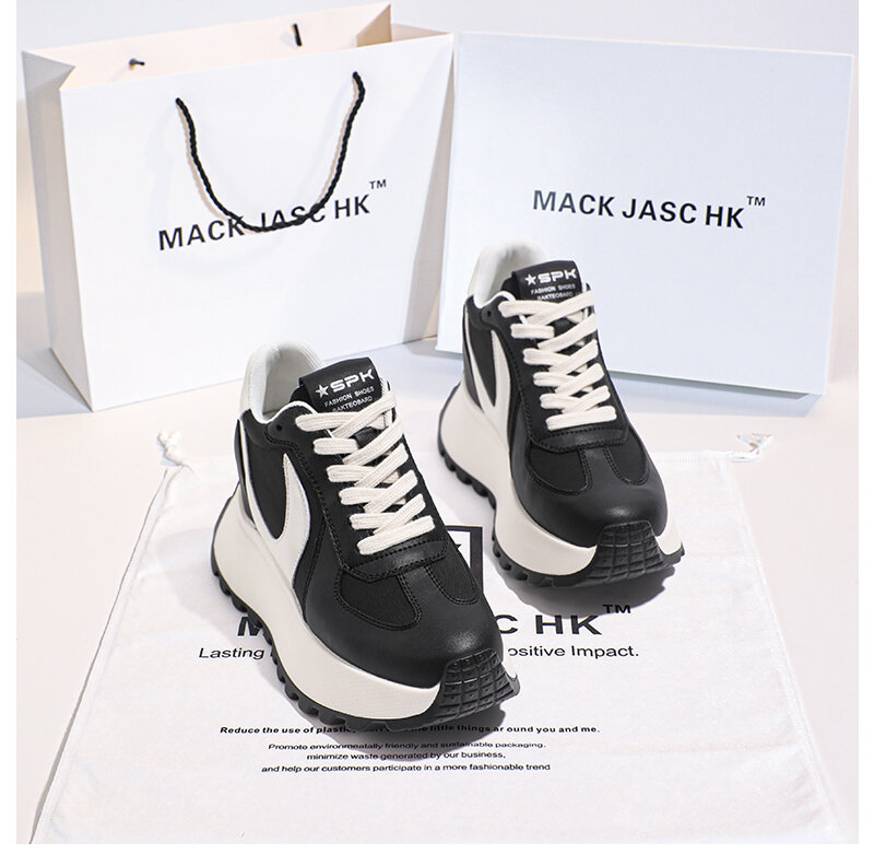 Hong Kong HK Agan Shoe 2025 Primavera Estate Nuove scarpe sportive traspiranti con tacco alto con plateau spesso da donna