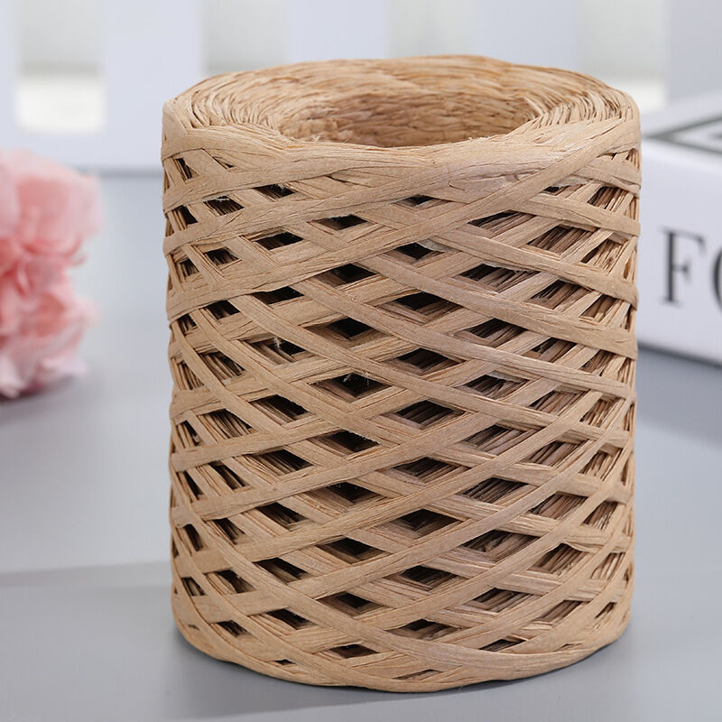 200M Raffia paper rope Straw Yarn For Knitting Crocheting Paper Threads DIY Handmade Summer Sunhat Beach Bag Freeshipping