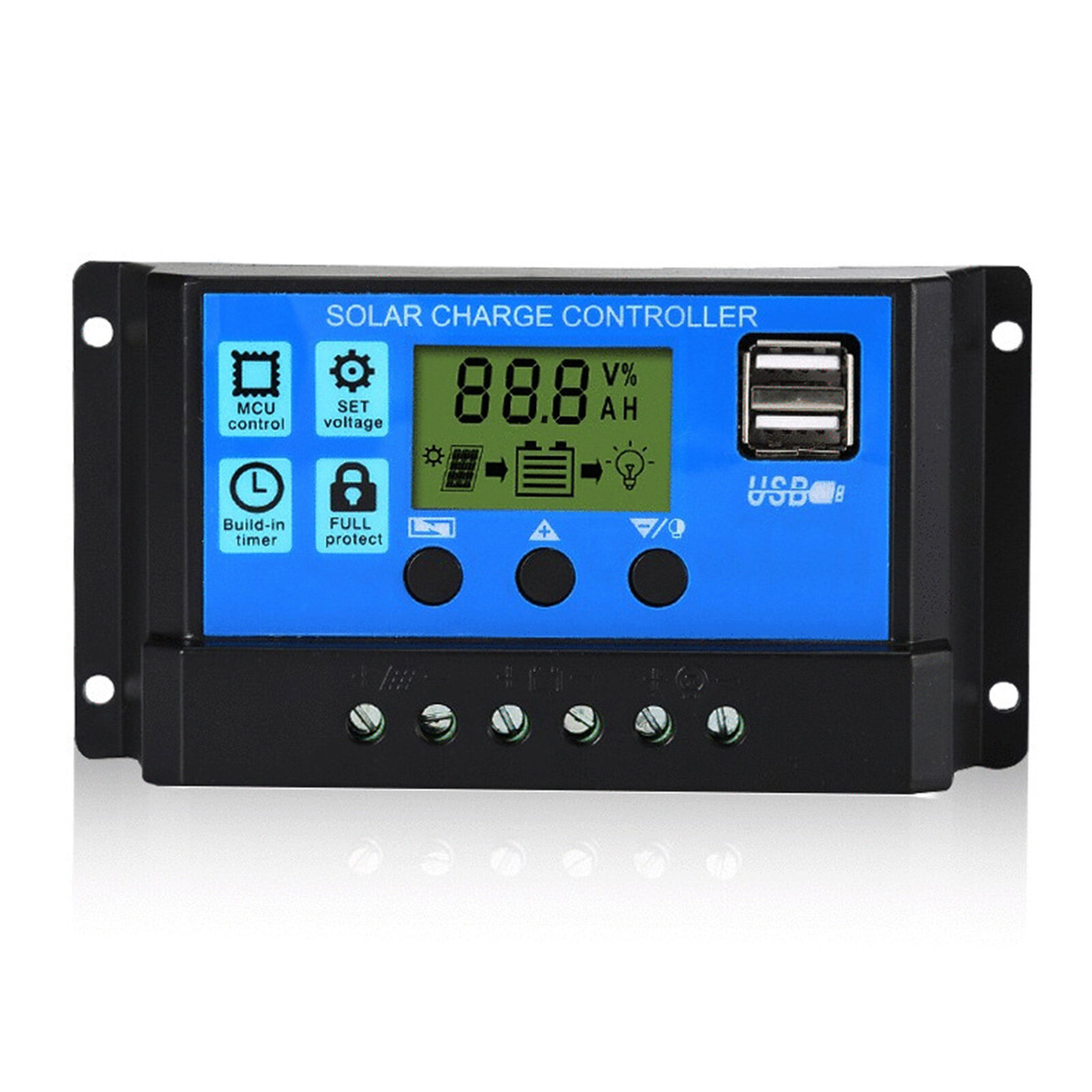Solar Charge Controller 60A 12V/24V Voltage Regulator Solar Panel