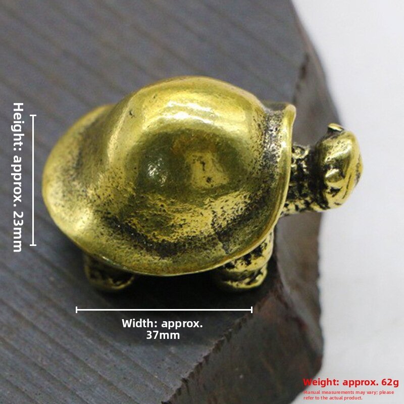ZHENTAIYUAN | Retro Solid Bronze Turtle Decorative Figurine