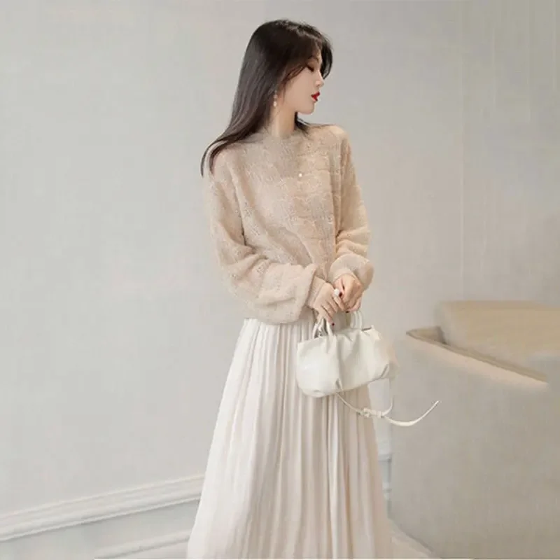 Early Autumn New Temperament Goddess Style Chanel Style High-End Fashion Skirt Professional Two-Piece Outfit Skirt