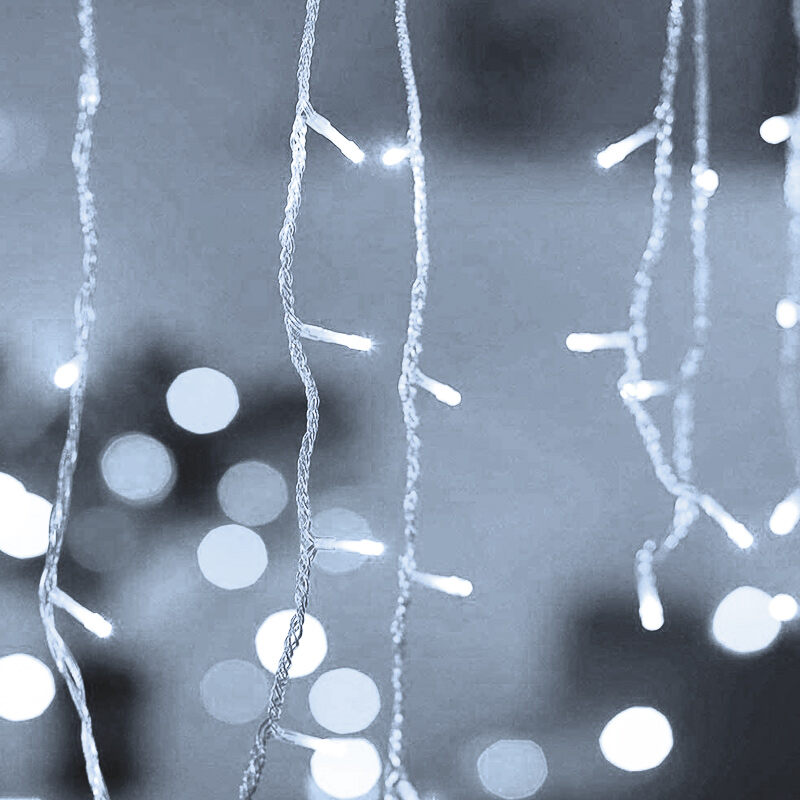 4Mx0.6M Curtain LED Icicle String Lights EU Plug Christmas Garland Droop Light Wedding Garden Street Outdoor Decorative Lighting