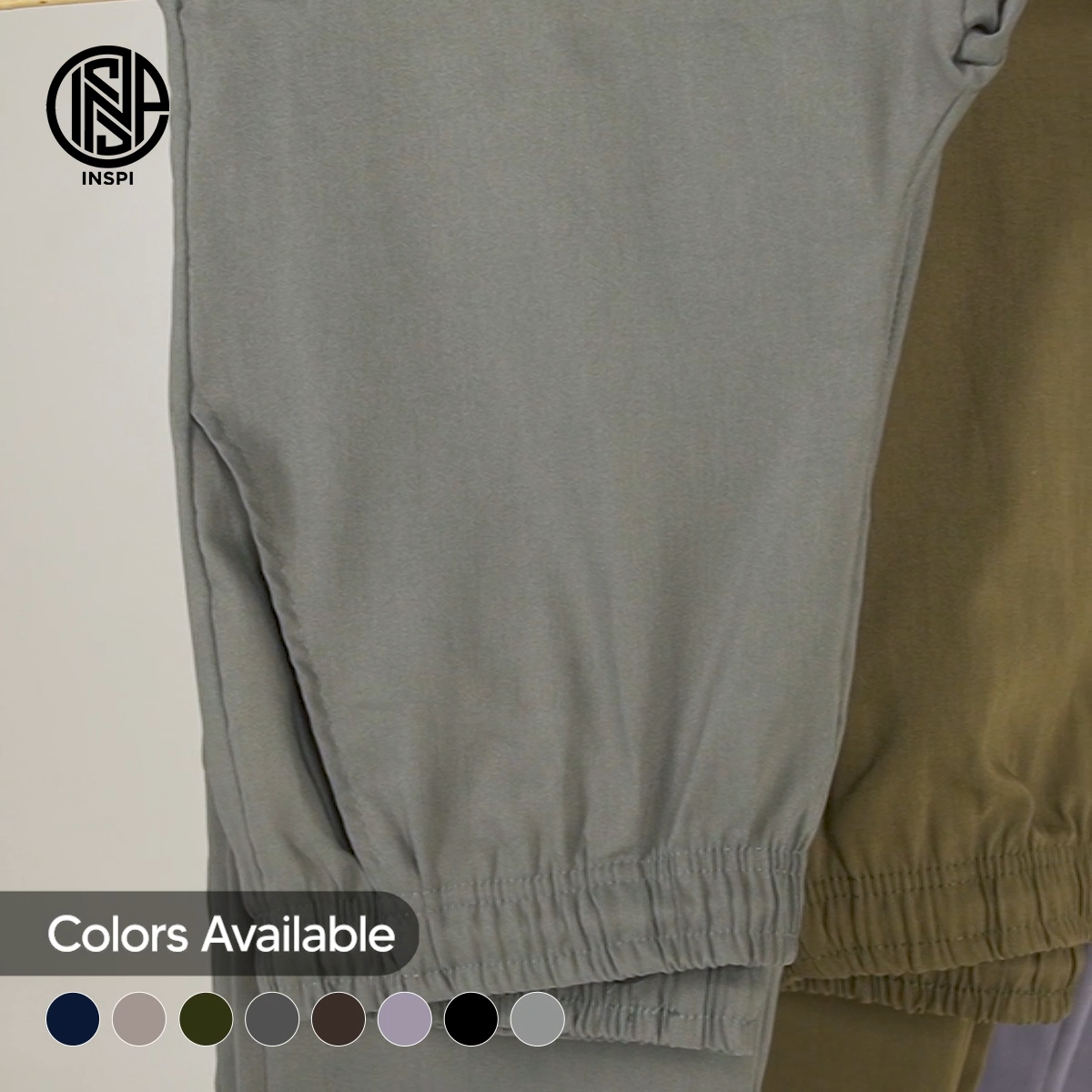 INSPI Trouser Pants for Men with Pockets and Drawstring High Waist Stretchable Trousers Pant for Women Pantalon