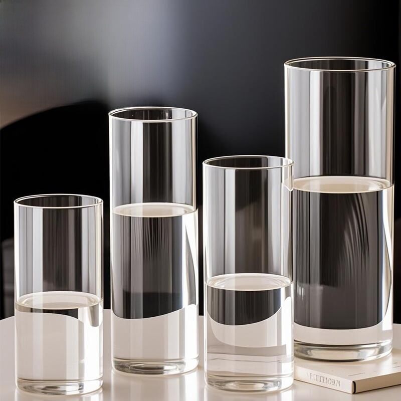 Acrylic Glass Imitation Flower Vase High Model Living Room Long Branch Transparent Decorative Accessories for Home And Office