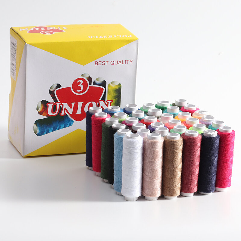 Hand Sewing Thread Set - Black Red White and Colorful Threads