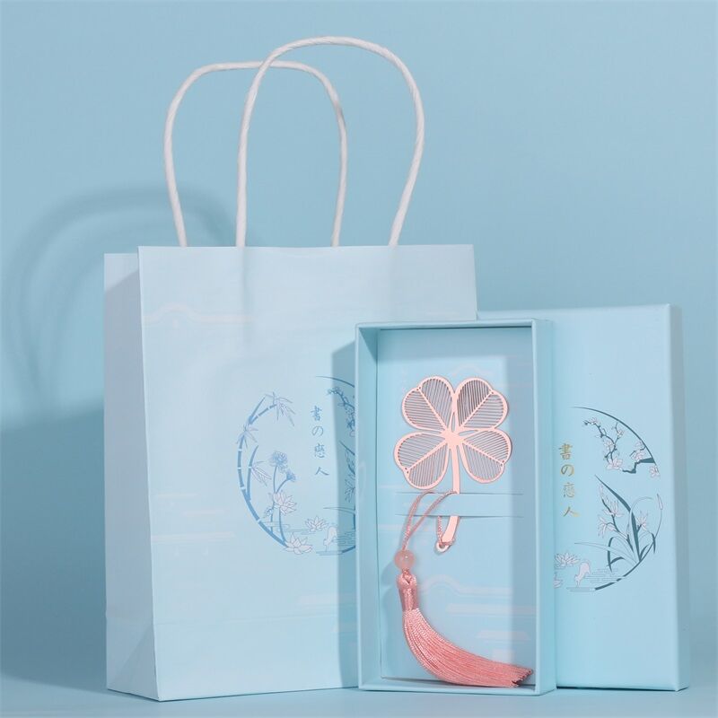 Retro Metal Leaf Vein Bookmarks Tassel Hollow out Lotus Birthday Teachers Day Gifts Cultural Artistic Business Supplies