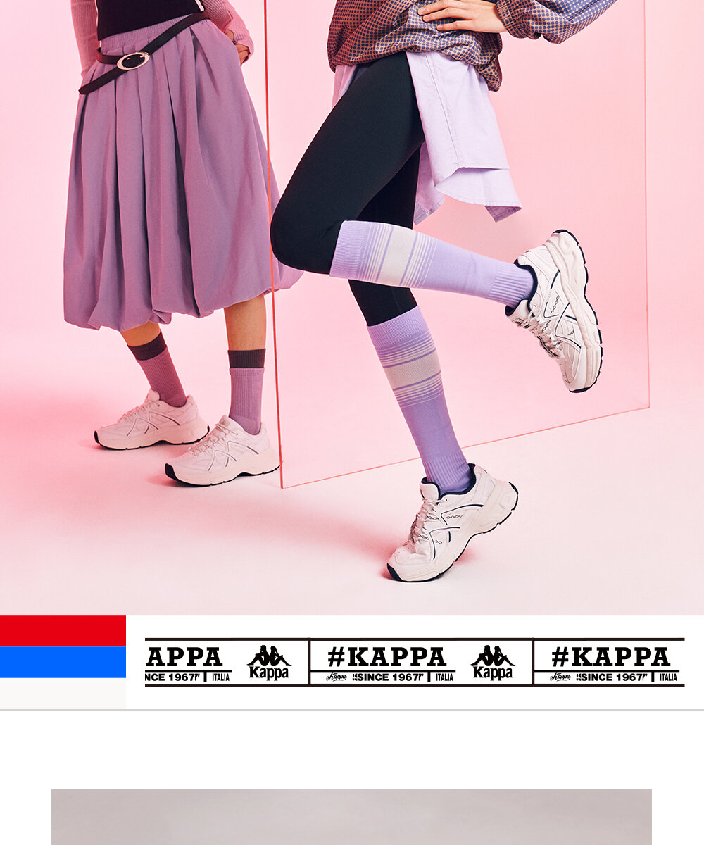 Kappa White Sport Shoes Women's Casual Thick Bottom Versatile Summer Shoes Fashionable Breathable Cross-Lace Synthetic Leather · v7