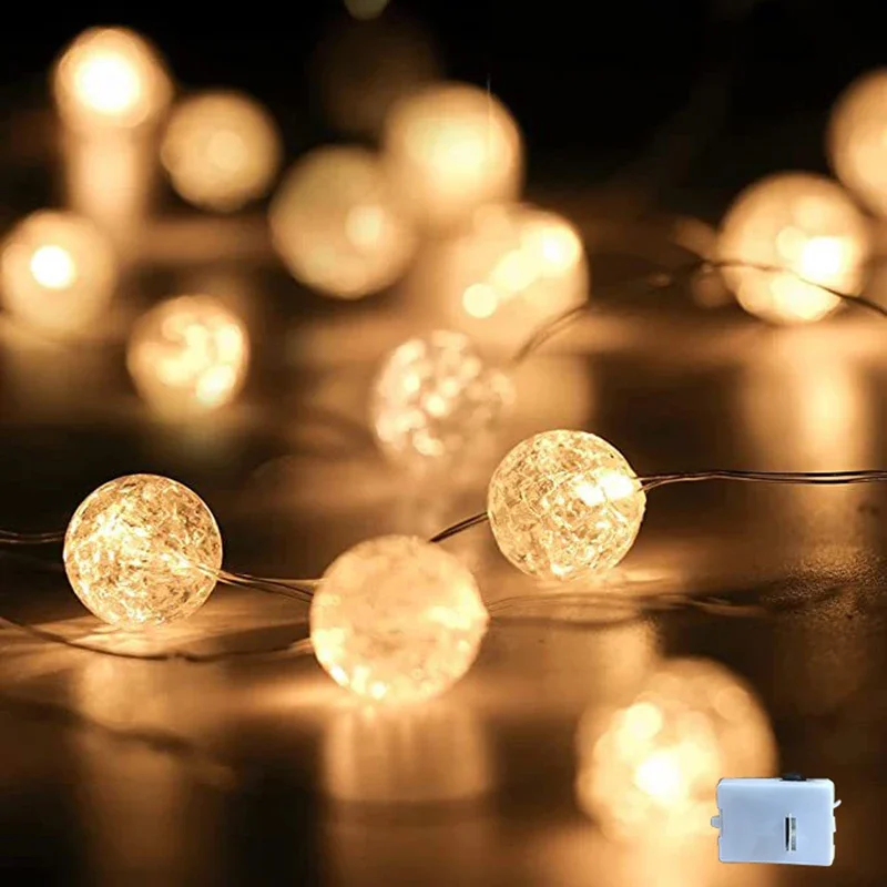 LED Lights Garland Fairy Lights String AG13 Battery-operated Garland Christmas Decoration Wedding Xmas Tree New Years Decor