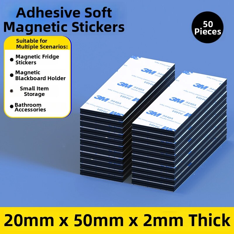 Strong Adhesion Magnetic Strip Soft Magnets Dual-sided With Adhesive