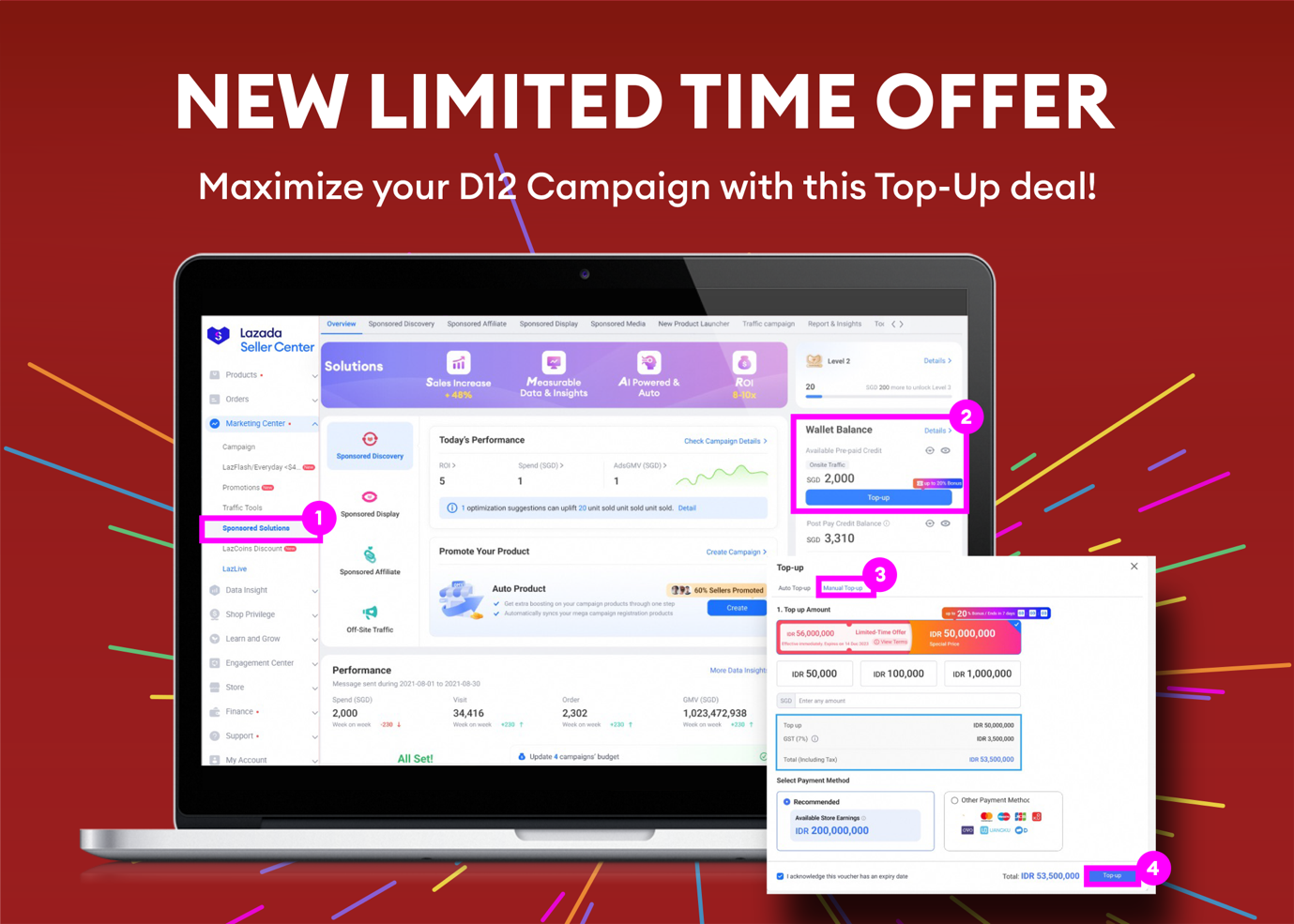 Limited Time Offer Top Up Deal Lazada Seller Center