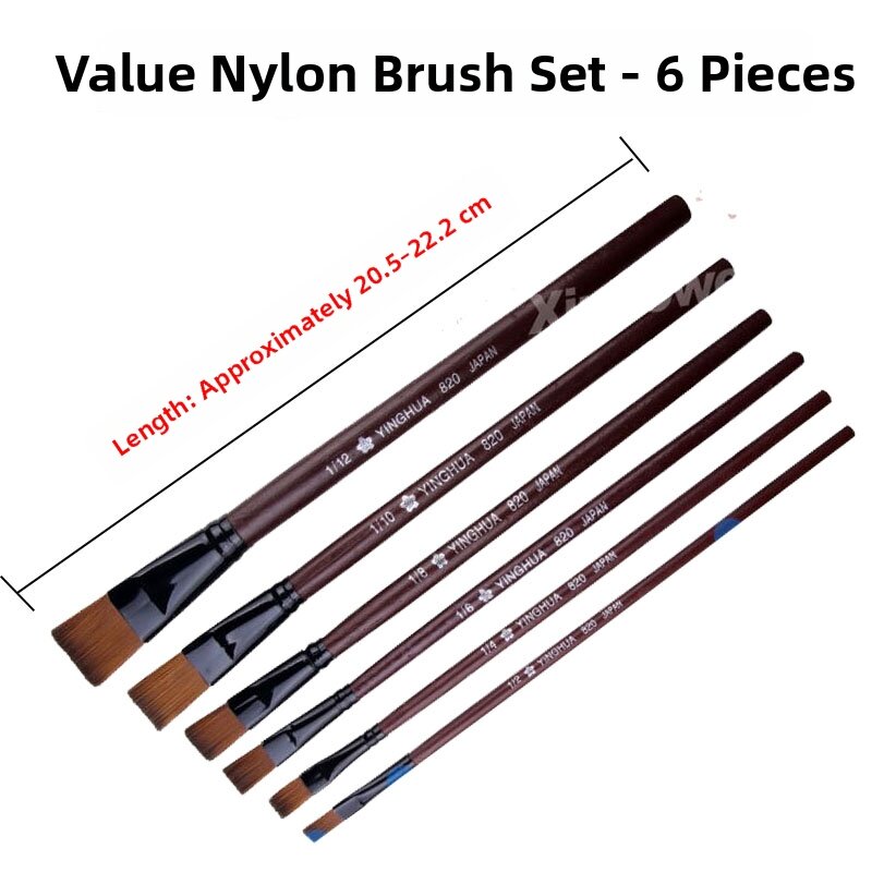 Nylon Brush Set for Watercolor Acrylic Paint Childrens Art