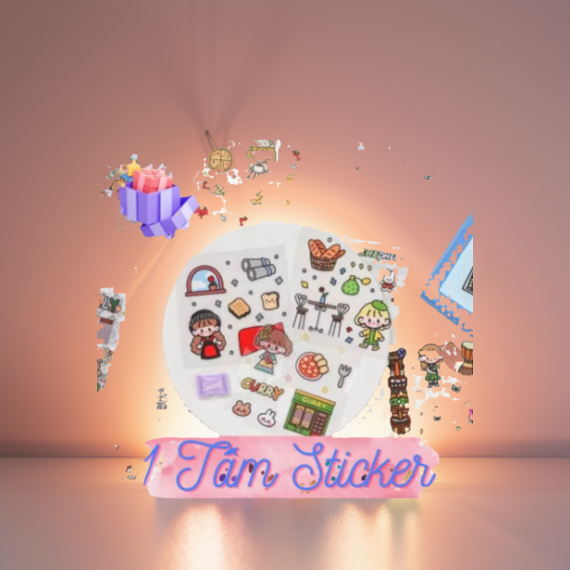 1tấm sticker dễ thương cho bé