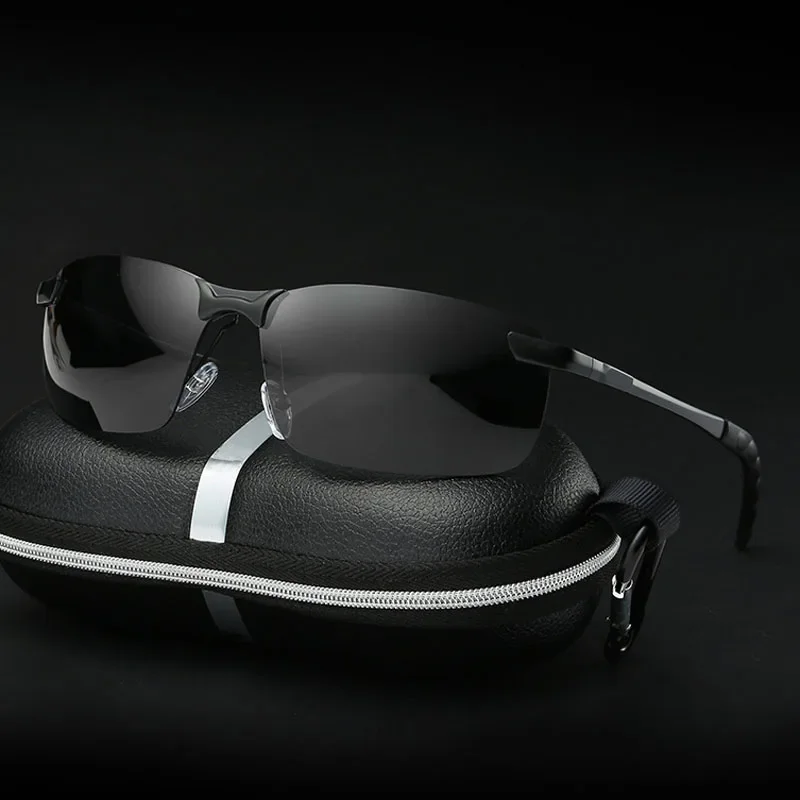 Sunglasses Men's Trendy Personality Driving Polarized Light Driver Sunglasses for Driving Men's Square Sunglasses UV Protection