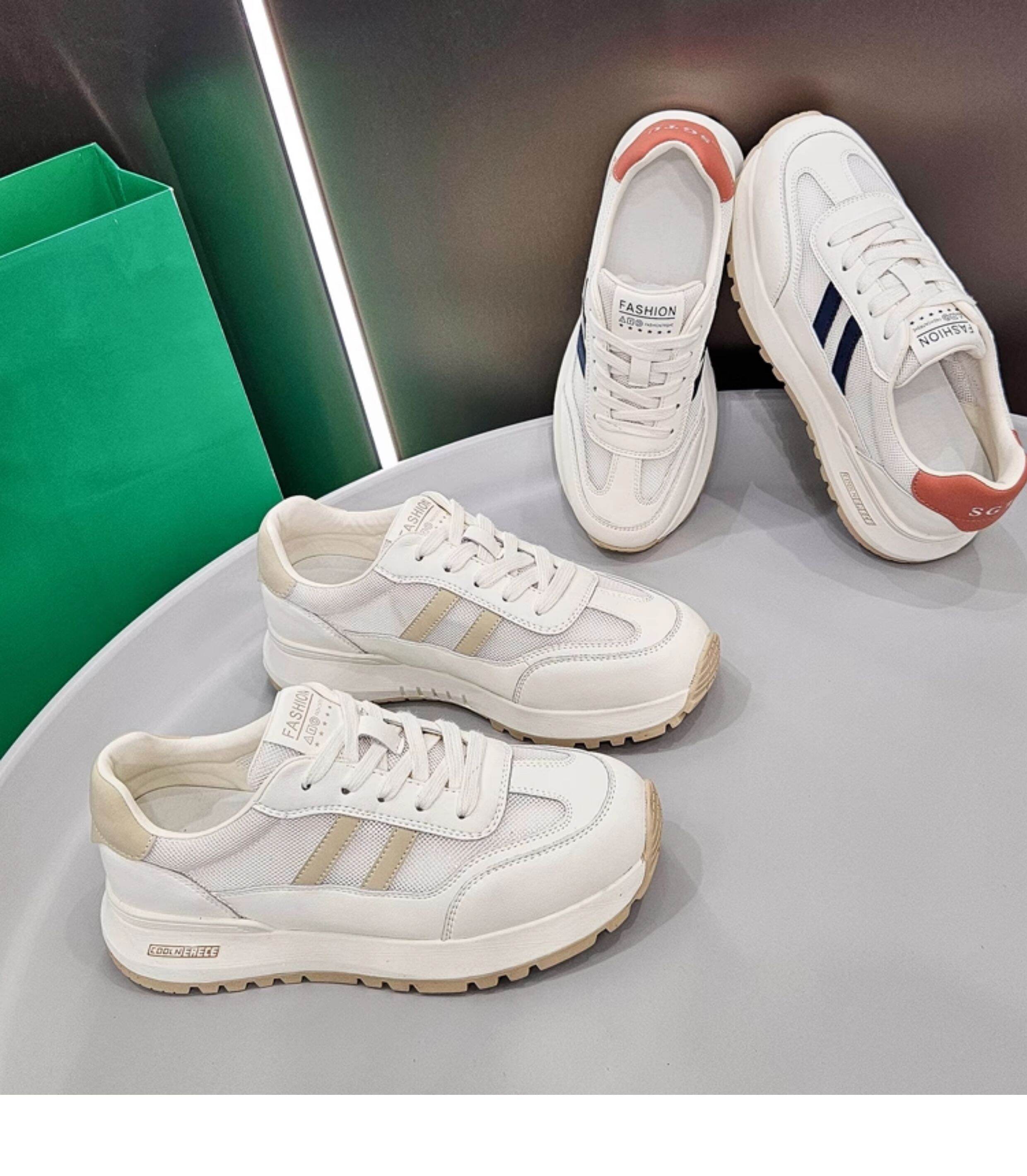 Zapatillas de malla de verano para mujer, zapatillas deportivas informales, estilo papá, modernas, sin cordones, punta redonda, tacón medio, calzado cómodo y a la moda