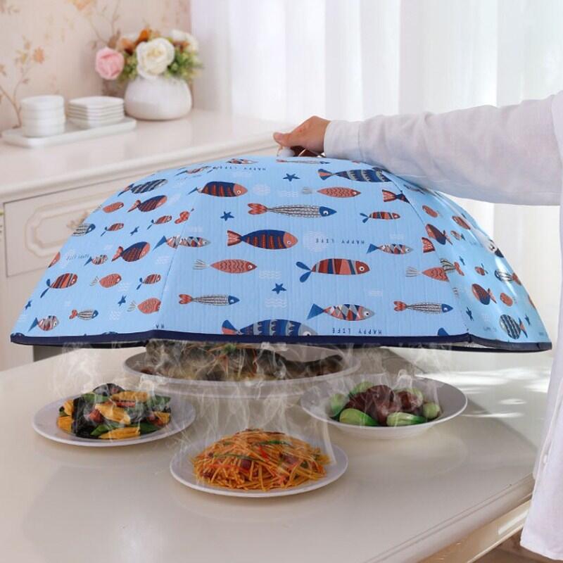 Insulated Vegetable Cover New Style 2021 Household Winter Food Cover Table Cover Folding Leftovers Dustproof Artifact Household Folding Singapore