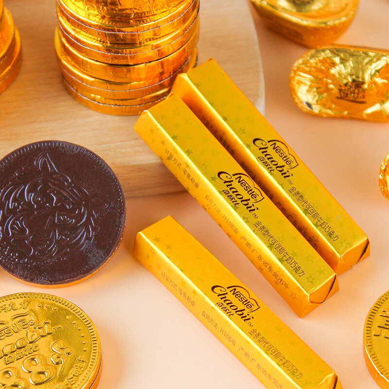 Xu Fuji Nestle Chaobil Gold Ingot Gold Coin Chocolate 500G Bulk Candy Baking Cake Topper Bags for the New Year. 