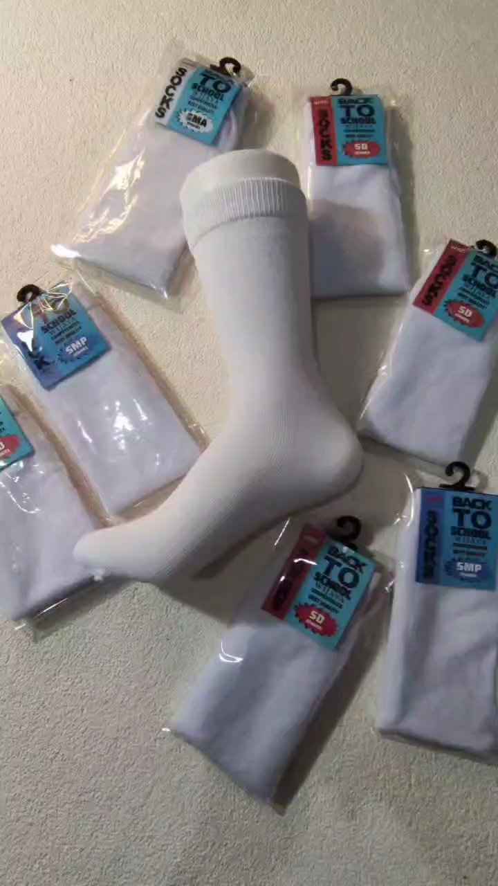 Grosir kaos kaki sekolah putih polos kaos kaki anak laki laki SD SMP SMA terlaris