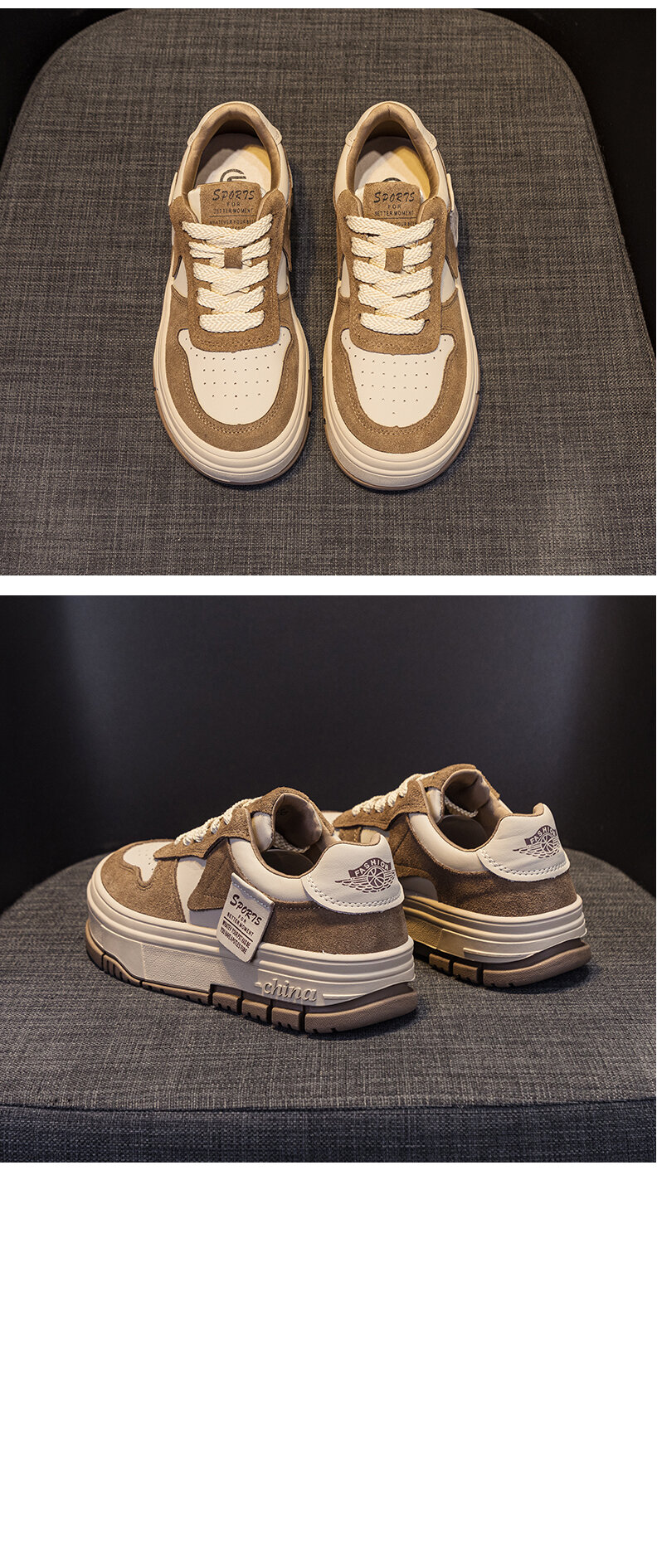 Low-Top Comfortable Fashionable Casual Shoes for Women Thick Bottom Soft Bottom Anti-Slip Dad Shoes Trendy Cross-Buckled Korean Style · v7