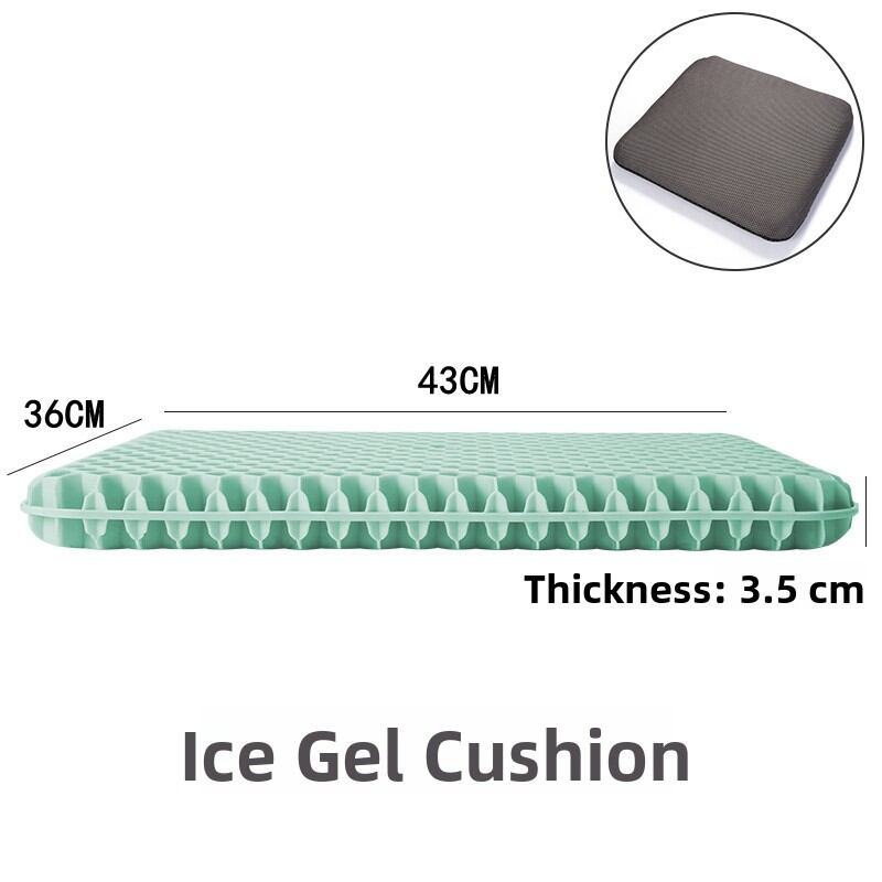 Thickened Large TPE Honeycomb Gel Seat Cushion Office Chair Pad Home Use Summer Anti-Pressure Ice Cooling Breathable Pad