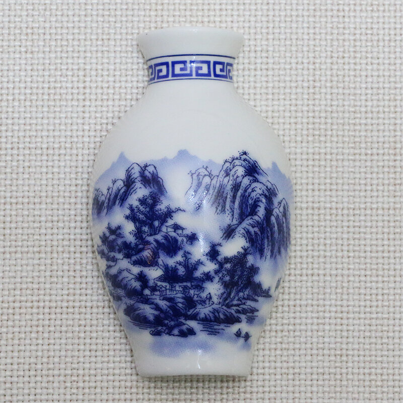 Blue And White Porcelain Flower Vase Fridge Magnet Home Decor Ceramic Magnetic Business Gifts from China New Chinese Style