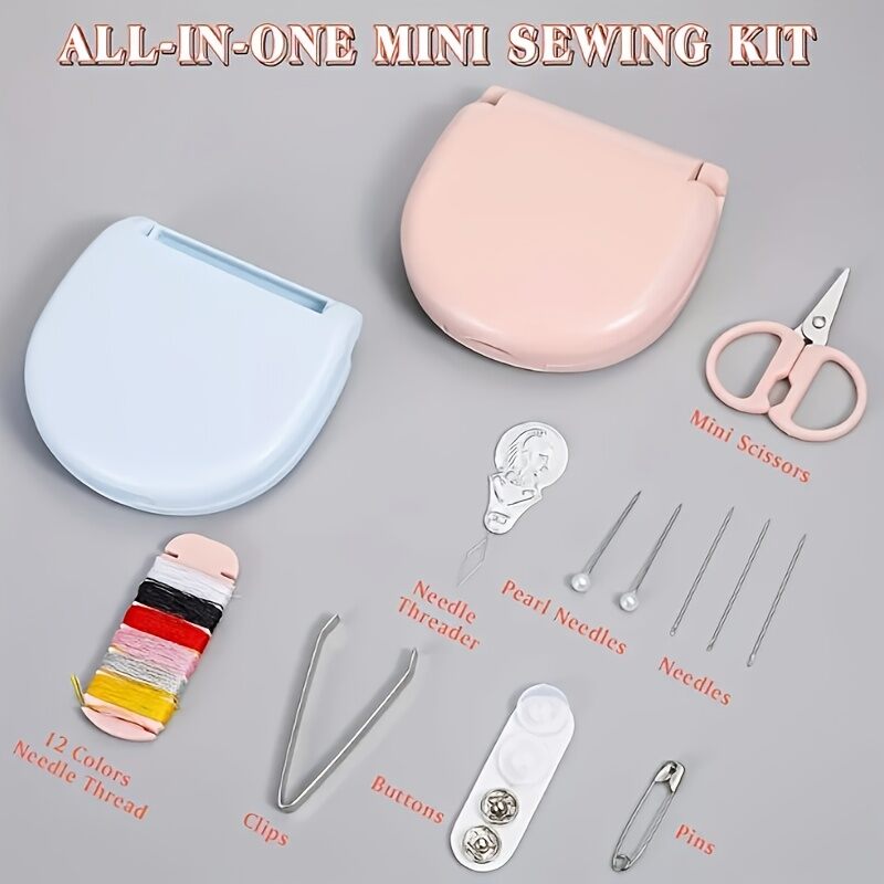 Mini Sewing Box New Home Minimalist Style Convenient Small Sewing Kit Sewing Tool Combination Set DIY