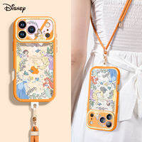 pinsai | Cute Cartoon Princess Floral Design Universal Phone Case 16cm Lanyard