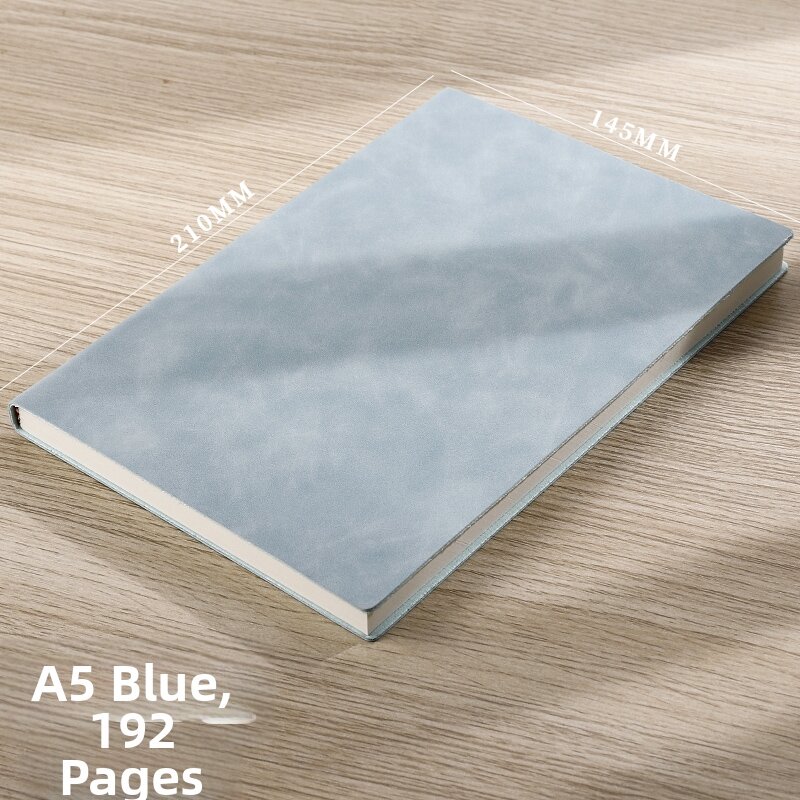 Soft Leather A5 Notebook Vintage Business Simple Design High End Meeting Work Record Office Diary Efficient Color Pages Printed Logo