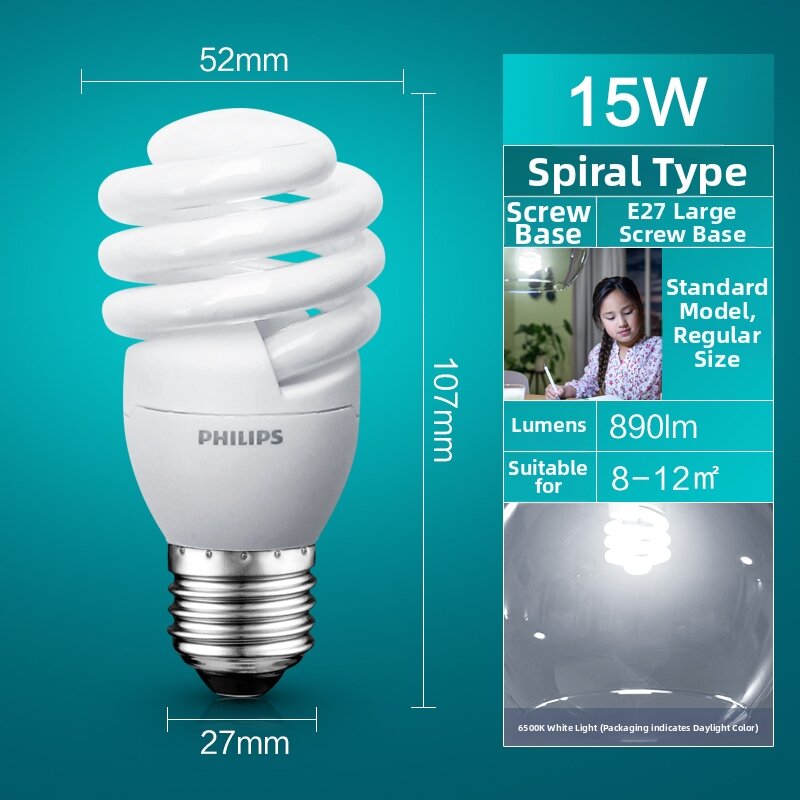 Philips | Spiral E27 Base LED Energy-saving Bulb Ultra Bright