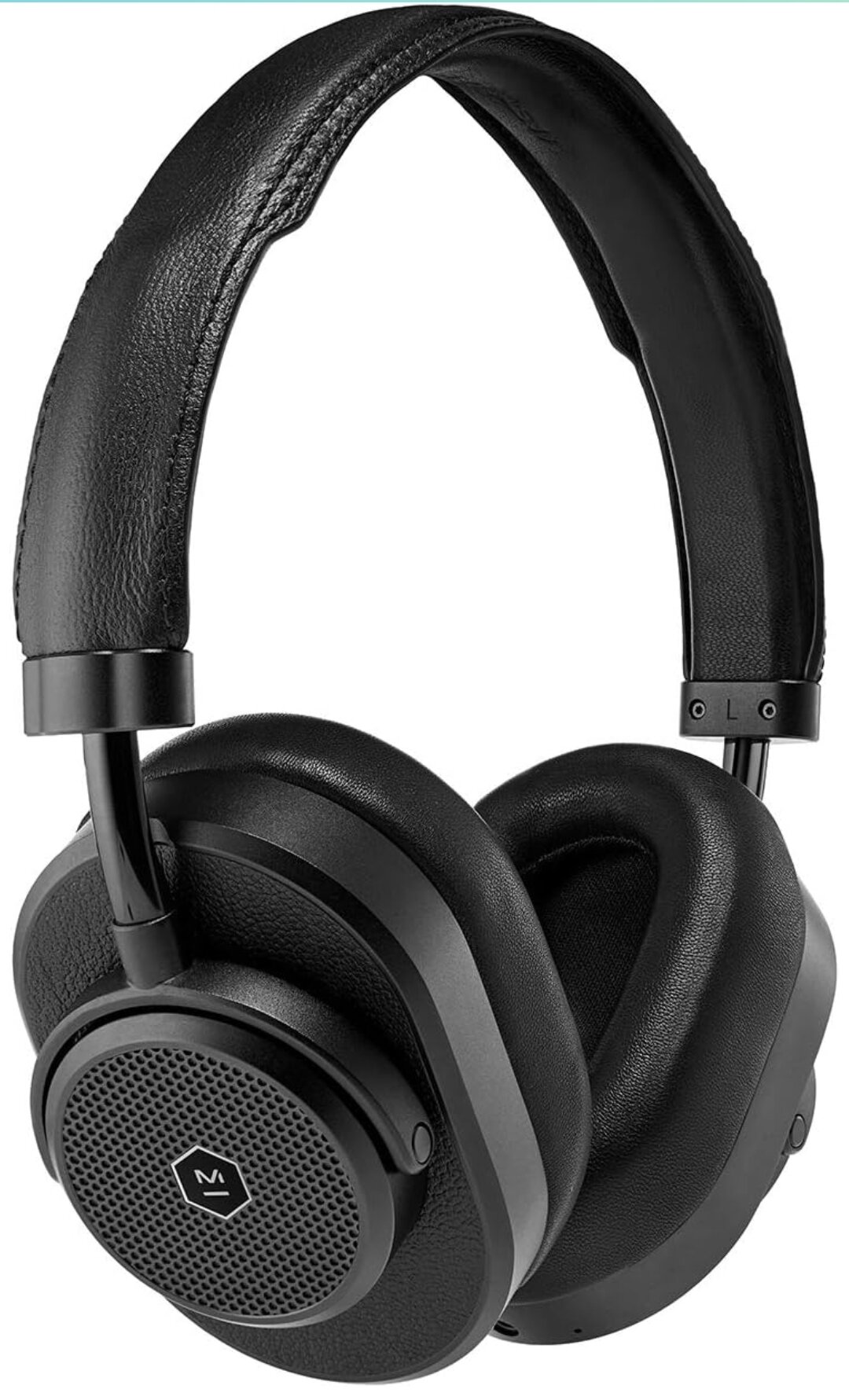 MASTER & DYNAMIC MW65 Active Noise-Cancelling Wireless Headphones – Bluetooth Over-Ear Headphones with Mic – Luxury Black Metal/Black Leather