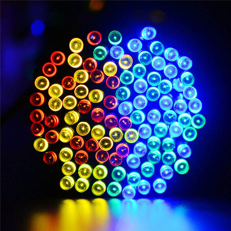 LED Solar String Lights 50/100/200LED 8 Modes Solar Powered Xmas Outdoor Lights Waterproof Starry Christmas Fairy Lights