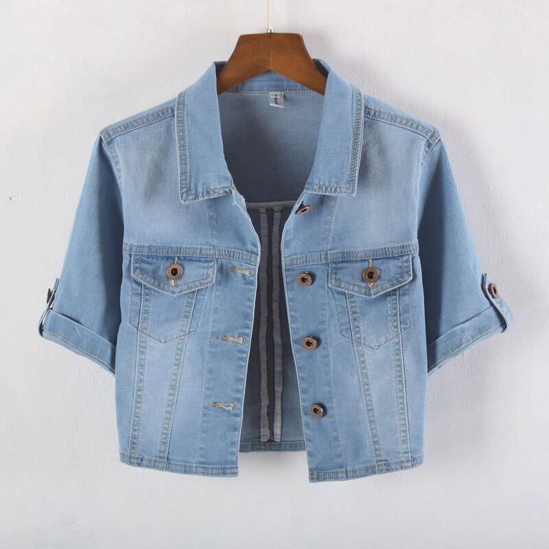 half jeans jacket for ladies