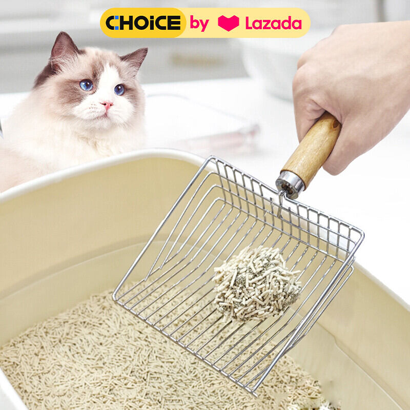 🔥Xẻng cát mèo bằng kim loại xẻng lớn không dễ rỉ sét biến dạng xẻng cho thú cưng tay cầm bằng gỗ thoải mái dễ vệ sinh đồ dùng vệ sinh cho thú cưng