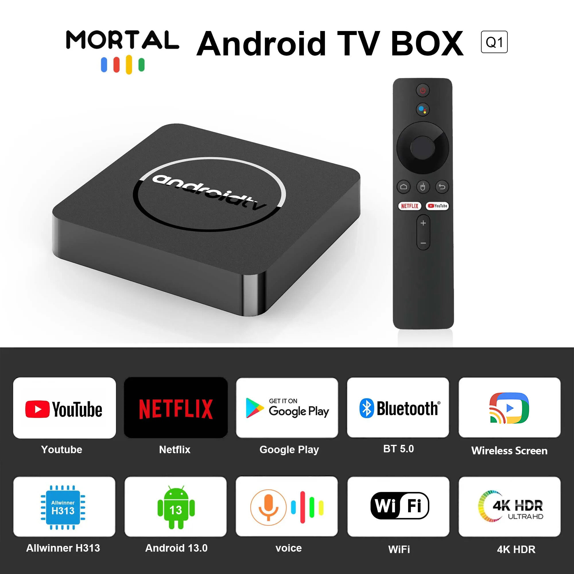 Svicloud 10P+ Tv Box 4Gb+64Gb Android 13 Rk3528 8K Media Player