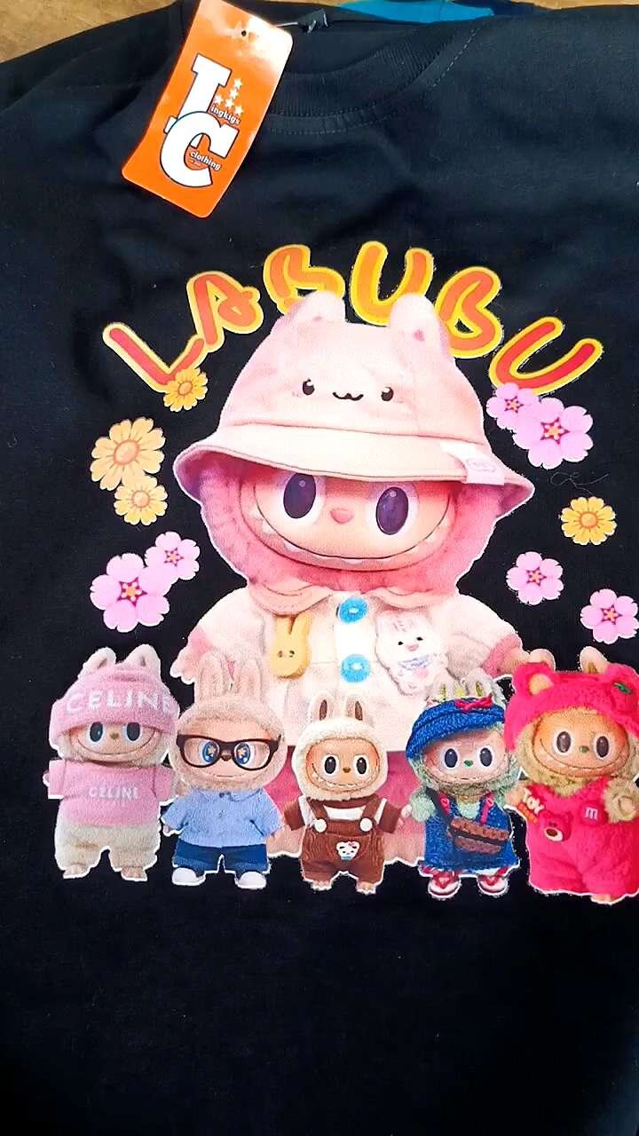 Kaos Labubu Anak Perempuan Laki-laki Usia 1-10 Tahun Bahan Adem Lembut Katun Combed 30s