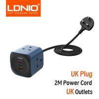 LDNIO Cube Power Strip 65W Charging Stations 2M Electric Extension Power Cord Uk Us Eu Plugs Adapter Usb Socket Surge Protector