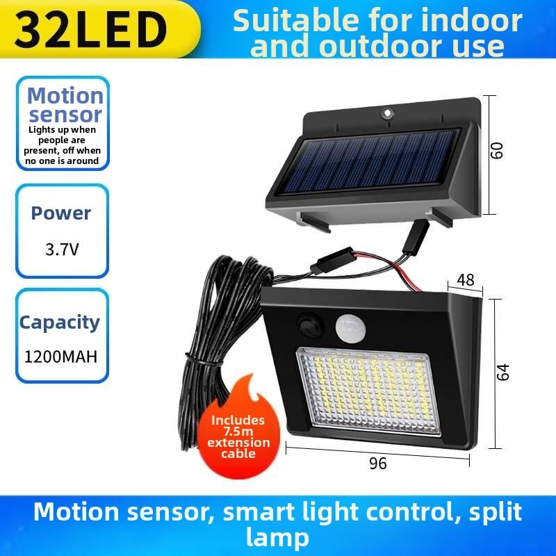 ZUNYI | Split Type Water-resistant Motion Sensor Solar Light