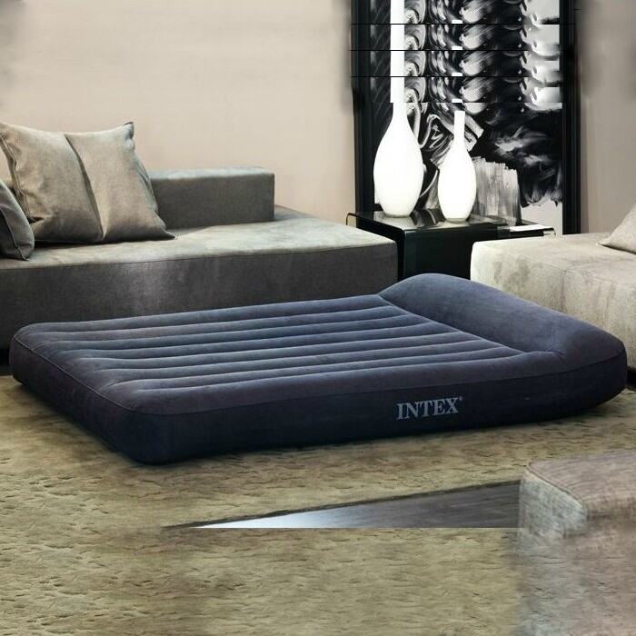 double air bed with pillow