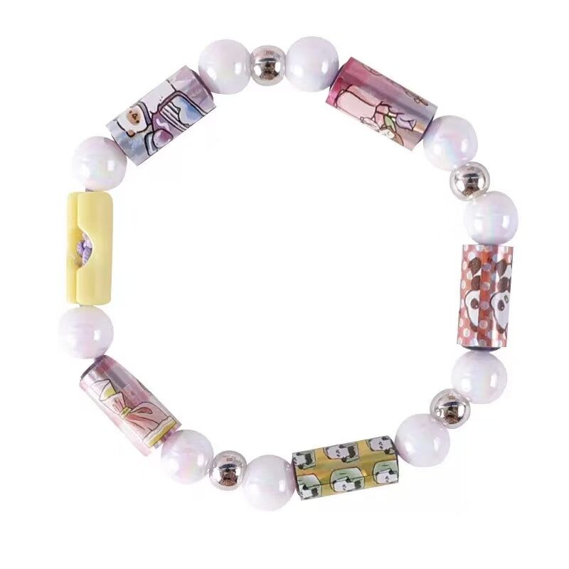 StickiRolls Sticker Bracelet Creative DIY Sticker Hand String Bead Bracelet Toy Stationery