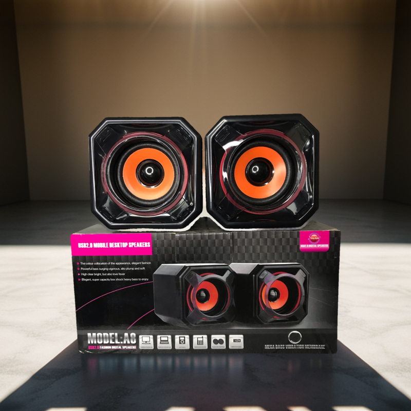 USB 2.0 Mobile Desktop Speakers. 