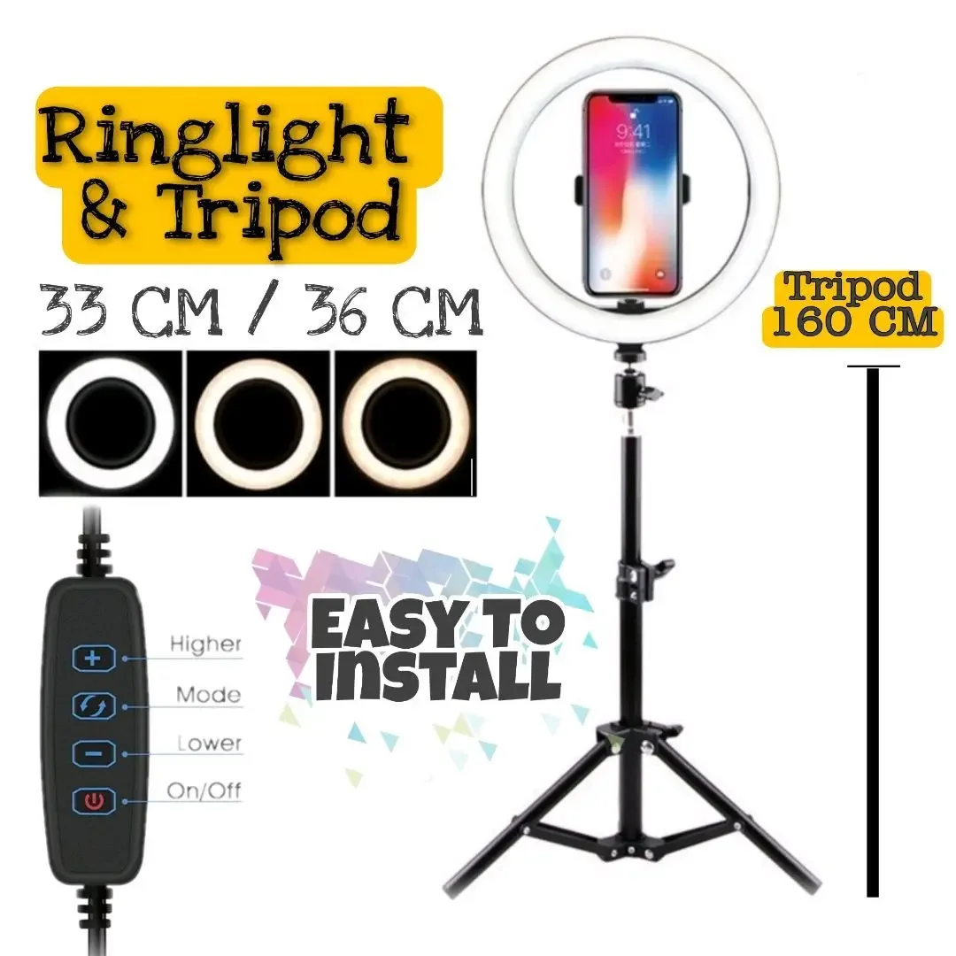 🔥🔥🔥 [Sg Seller] Photography Dimmable LED 33cm Selfie Ring Light Youtube Video Live Photo Studio Light Wi