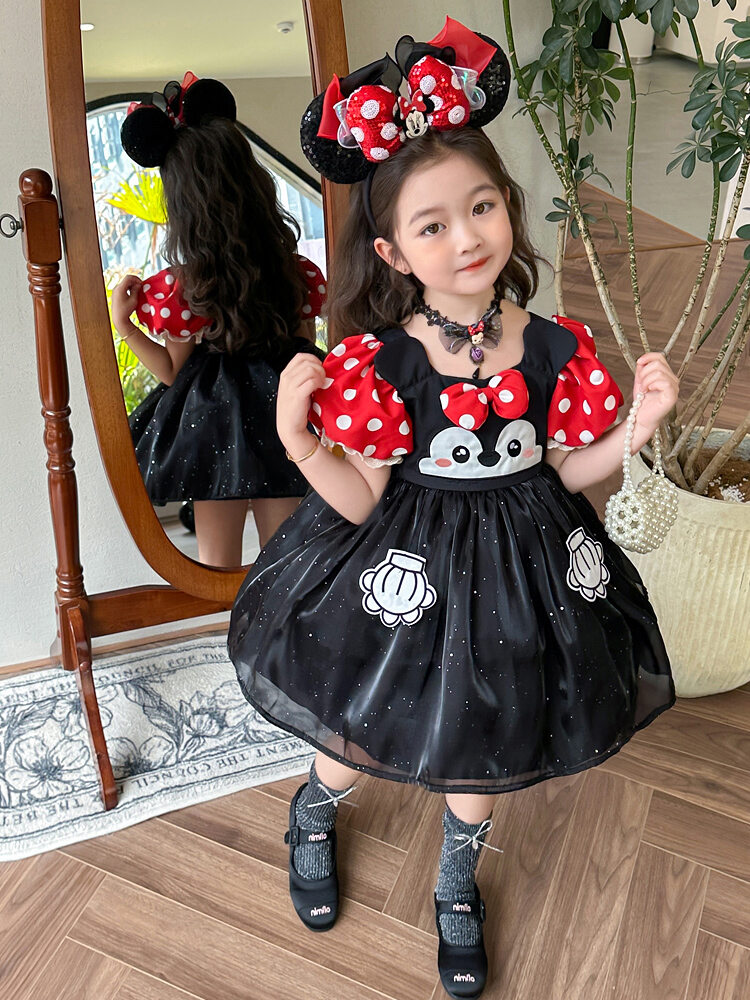 Minnie Mouse Dress For Girls - Short Sleeve Tutu Birthday Party Costume