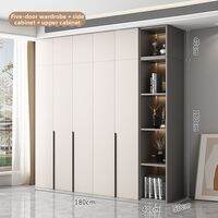 AYIJIE | Solid Wood Wardrobe with Sliding Doors 50cm Deep Large Capacity Child Friendly Compact Storage for Bedroom Home Use with Installation