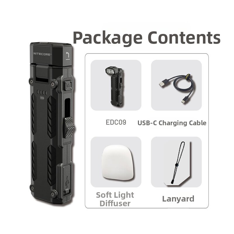 Nitecore | Multicolor Temperature Corner EDC Ultra-thin USB Direct Charge Torch 1600 Lumen