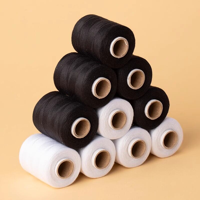 Home Sewing Machine Special White Black Thread 402 Sewing Thread Hand Sewing Needle Ball Polyester Material DIY Crafts