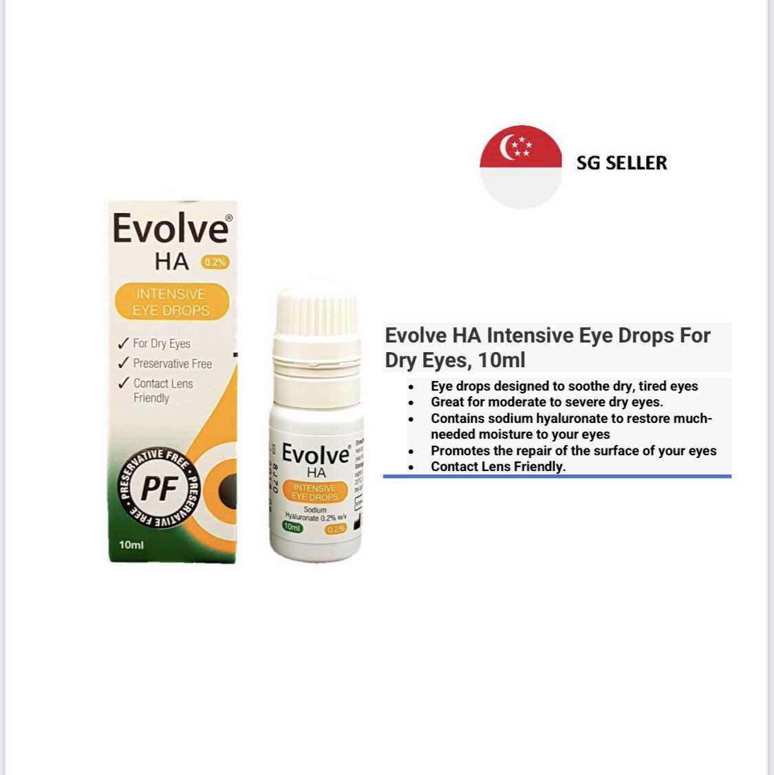 (Exp 03/2024) Evolve Dry Eye Max / Evolve HA Preservative Free Eye ...