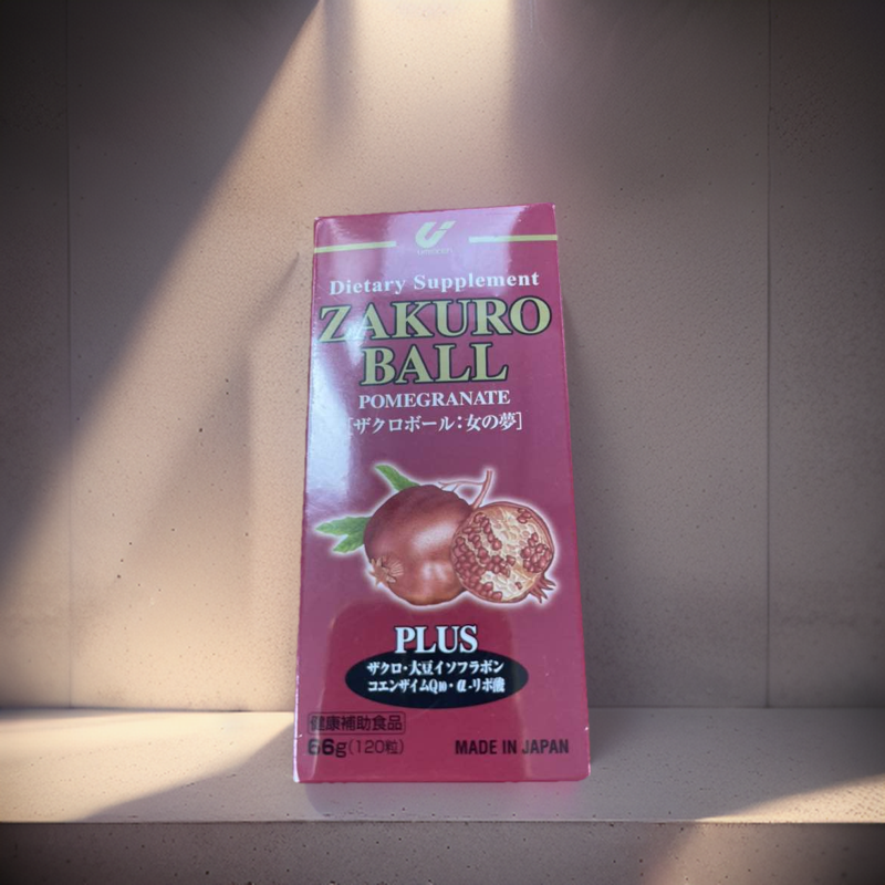 Zakuroball chiết xuất lựu, chai 120 viên, cung cấp nội tiết tố nữ