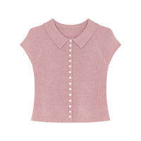 Short Sleeve Knitted Cardigan Lightweight Soft
