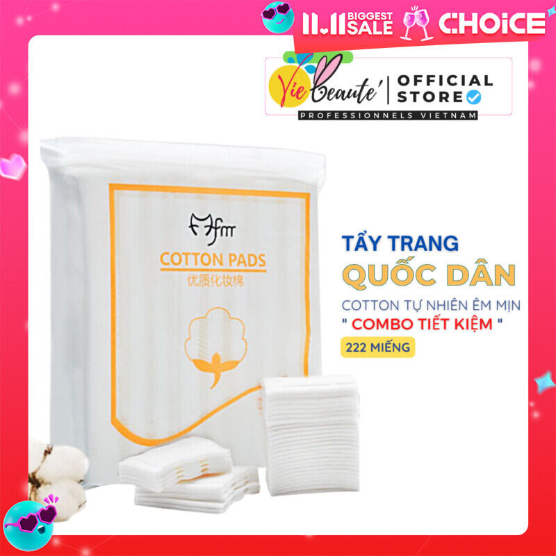 Bông tẩy trang 222 miếng - Bông tẩy trang 3 lớp Cotton Pads